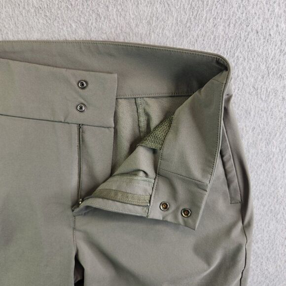 Eddie Bauer Pants Womens 2 Gray Travex Tapered Ankle Slit Zip Pockets Safari - Picture 4 of 16
